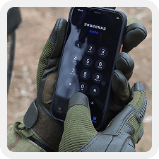 gloves on phone